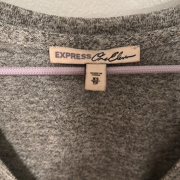 Express Heather gray 3/4 sleeve sweater - Picture 2 of 4